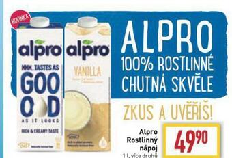 Billa Alpro rostlinný nápoj nabídka