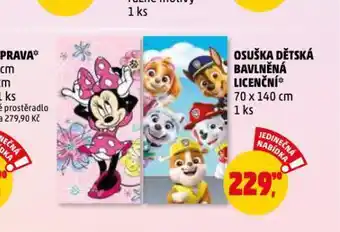 Penny Market Osuška dětská bavlněná licenční nabídka