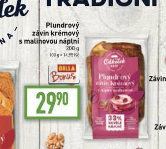Billa Plundrový závin nabídka