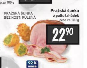Billa Pražská šunka nabídka
