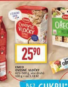 Billa Emco ovesné vločky nabídka