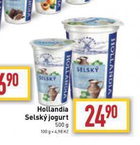 Billa Hollandia selský jogurt nabídka