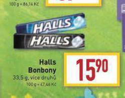 Billa Halls bonbony nabídka
