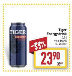Billa Tiger energy drink nabídka