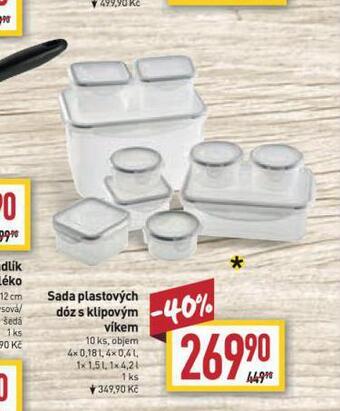 Billa Sada plastových dóz s klipovým víkem nabídka