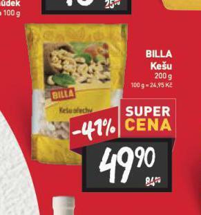 Billa Kešu nabídka