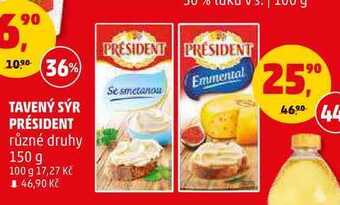 Penny Market Tavený sýr président, 150 g nabídka