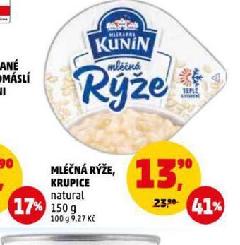 Penny Market Kunín mléčná rýže, krupice nabídka