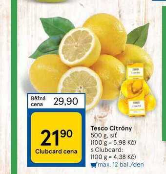 Tesco Tesco citróny 500 g nabídka
