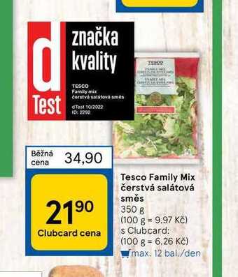 Tesco Tesco family mix čerstvá salátová směs 350 g nabídka