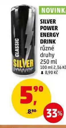 Penny Market Silver power energy drink, 250 ml nabídka