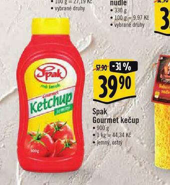Albert Spak gourmet kečup nabídka