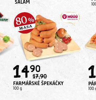 Terno Farmářské špekáčky nabídka