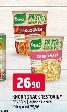 Terno Knorr snack těstoviny nabídka