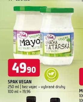 Terno Spak vegan nabídka
