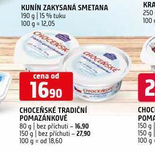 Terno Choceňské tradiční pomazánkové nabídka