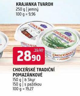 Terno Choceňské tradiční pomazánkové nabídka