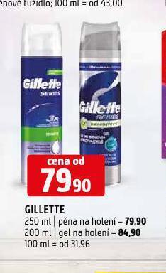 Terno Gillette gel na holení nabídka