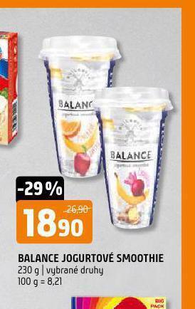 Terno Balance jogurtové smoothie nabídka