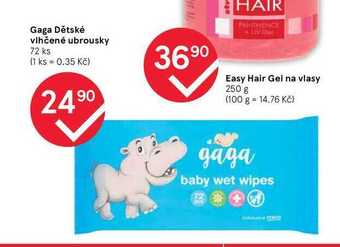 Tesco Gaga dětské vlhčené ubrousky 72 ks nabídka