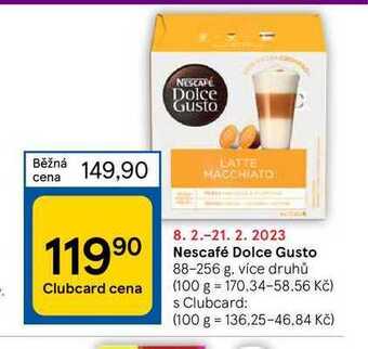Tesco Nescafé dolce gusto 88-256 g nabídka