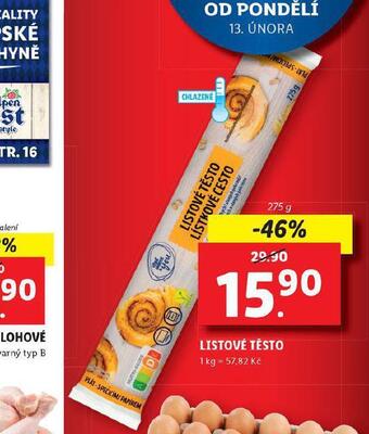 Lidl Listové těsto nabídka