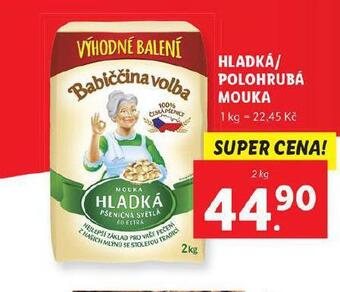 Lidl Polohrubá mouka nabídka