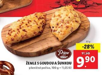 Lidl Žemle s goudou a šunkou nabídka