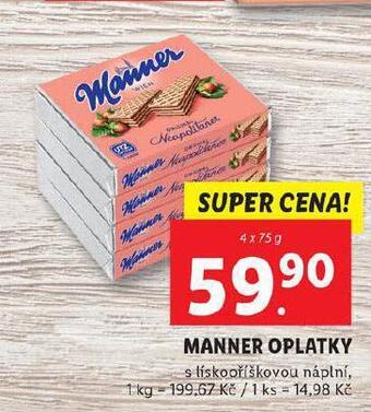 Lidl Manner oplatky nabídka