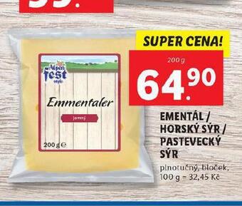 Lidl Ementál nabídka