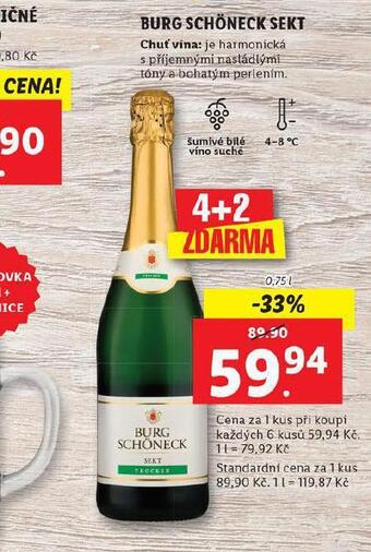 Lidl Burg schoneck sekt nabídka