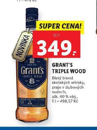 Lidl Grant's triple wood whisky nabídka