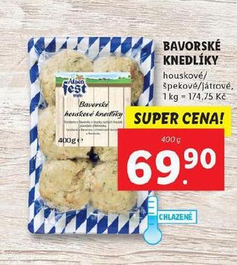 Lidl Bavorské knedlíky nabídka