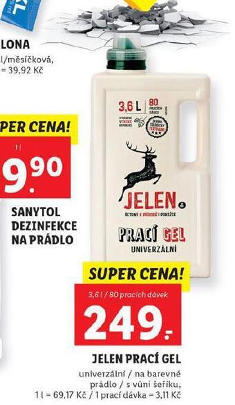 Lidl Jelen prací gel nabídka