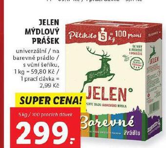 Lidl Jelen mýdlový prášek nabídka