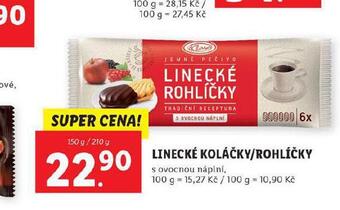 Lidl Linecké koláčky nabídka
