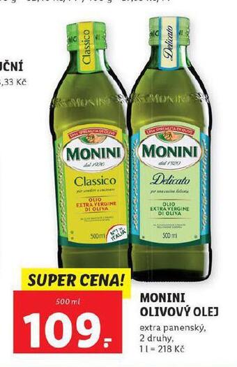 Lidl Monini olivový olej nabídka