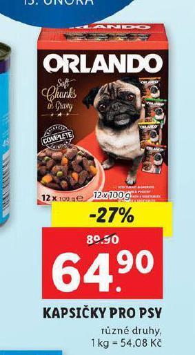 Lidl Orlando kapsičky pro psy nabídka