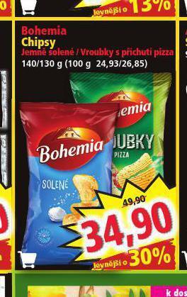 Norma Bohemia chipsy nabídka
