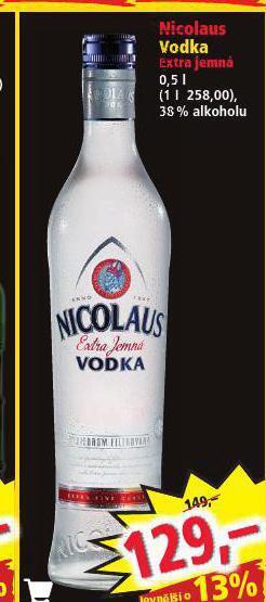 Norma Nicolaus vodka nabídka