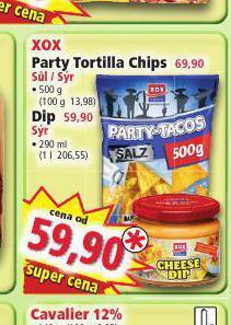 Norma Tortilla chips nabídka