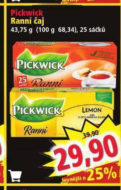 Norma Pickwick čaj nabídka