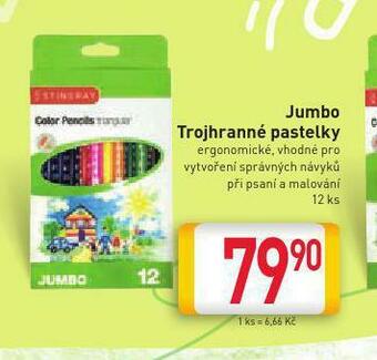 Billa Jumbo trojhranné pastelky nabídka