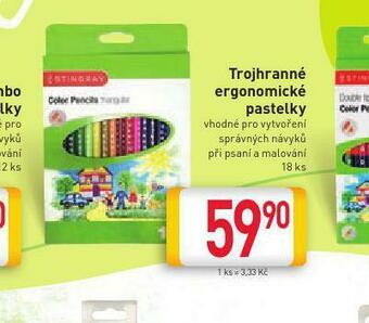 Billa Trojhranné ergonomické pastelky nabídka