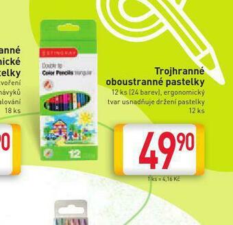 Billa Trojhranné oboustranné pastelky nabídka