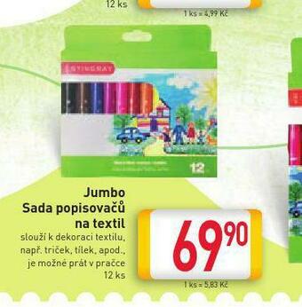 Billa Jumbo sada popisovačů na textil nabídka