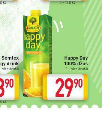 Billa Happy day 100% džus nabídka