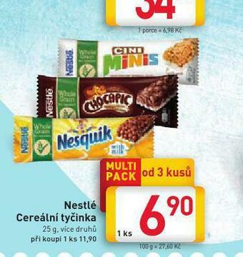 Billa Nestlé cereální tyčinka nabídka