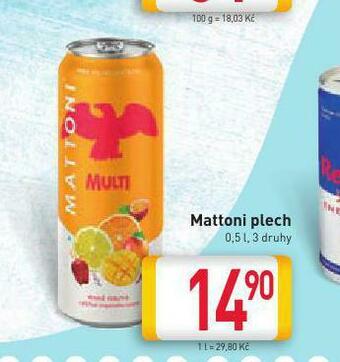 Billa Mattoni plech nabídka