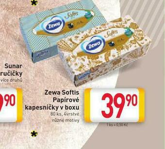 Billa Zewa softis papírové kapesníky v boxu nabídka